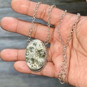 Tree Moss Agate Pendant Necklace